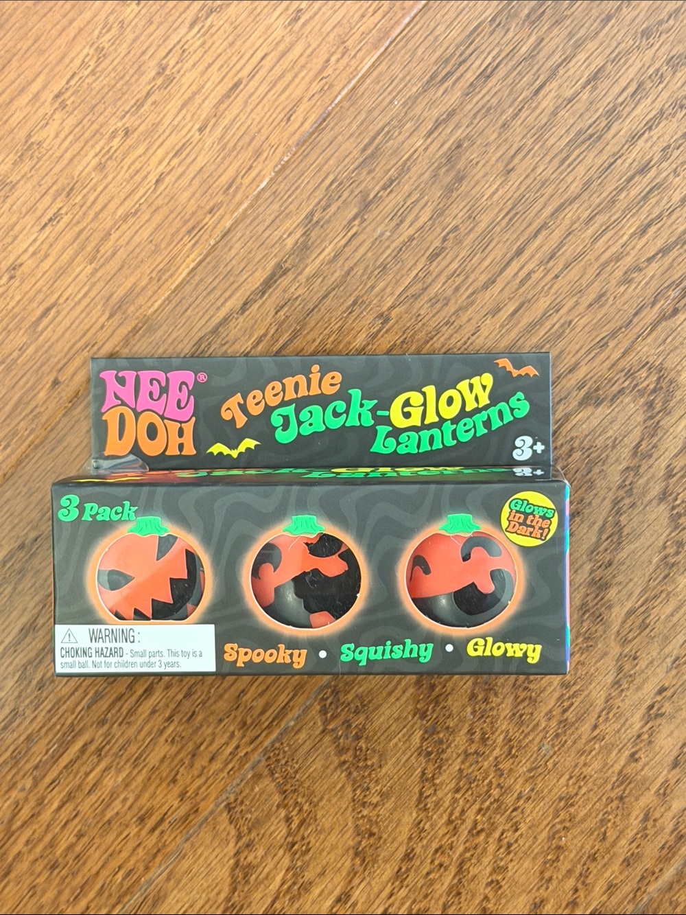 NEEDOH Teenie Jack-Glow Lanterns - Orange Glow 3-Pack